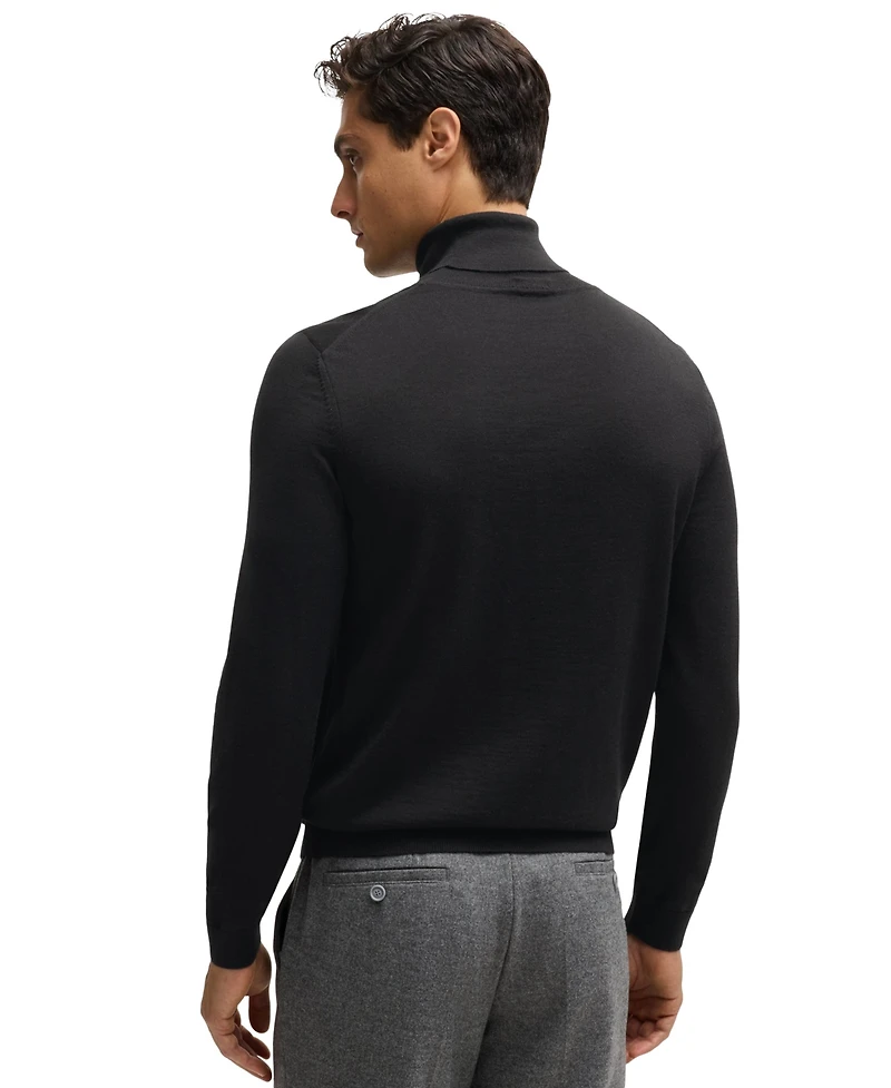 Boss by Hugo Men's Slim-Fit Rollneck Merino Wool Sweater