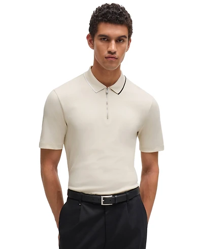 Boss by Hugo Boss Men's Zip-Neck Interlock Polo