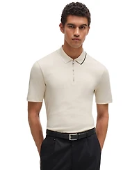 Boss by Hugo Boss Men's Zip-Neck Interlock Polo
