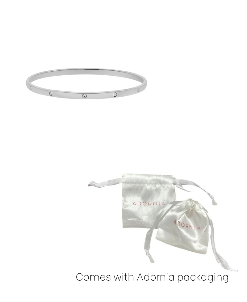 Adornia Tarnish Resistant Silver Bangle Stacker