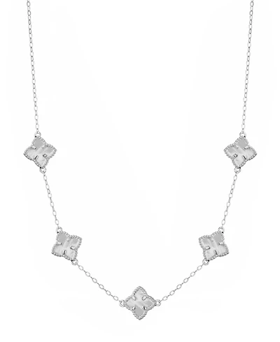 Adornia Gold Black Floral Station Necklace