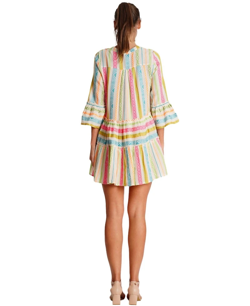 La Moda Clothing Women's Calypso Striped Kaftan