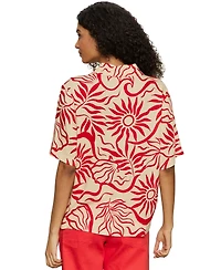 Sanctuary Women's Relaxed Vacation Collared Button-Front Shirt