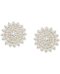 Wrapped in Love Diamond Flower Cluster Stud Earrings (1 ct. t.w) in 14k Gold, Exclusively at Macy's