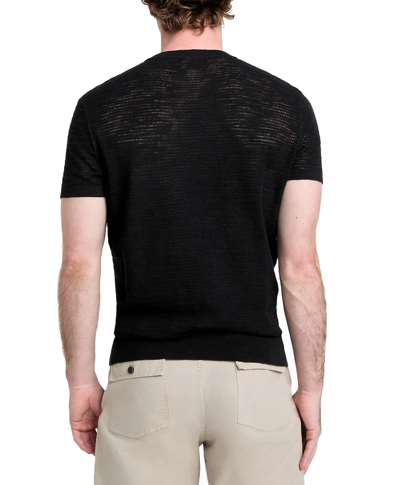 Guess Men's Goodwin Textured Short-Sleeve Sweater