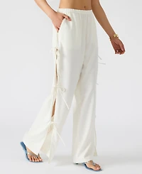 Steve Madden Women's Fia Side-Tie Wide-Leg Pants