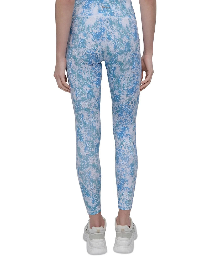 Dkny Sport Women's Printed High-Waist 7/8 Tights