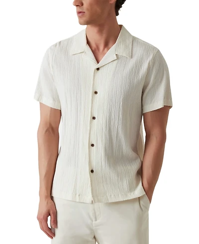 Guess Men's Schaffer Regular-Fit Textured Button-Down Resort Shirt
