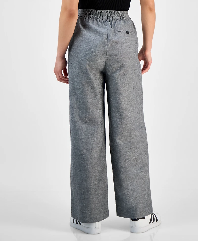 and Now This Petite Cotton Linen Drawstring Cargo Pants, Exclusively at Macy's