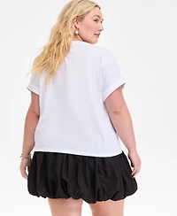 On 34th Trendy Plus Orange Graphic T-Shirt, Exclusively at Macy's