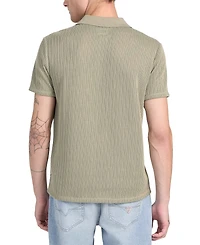 Guess Men's Dario Knit Textured Polo Shirt