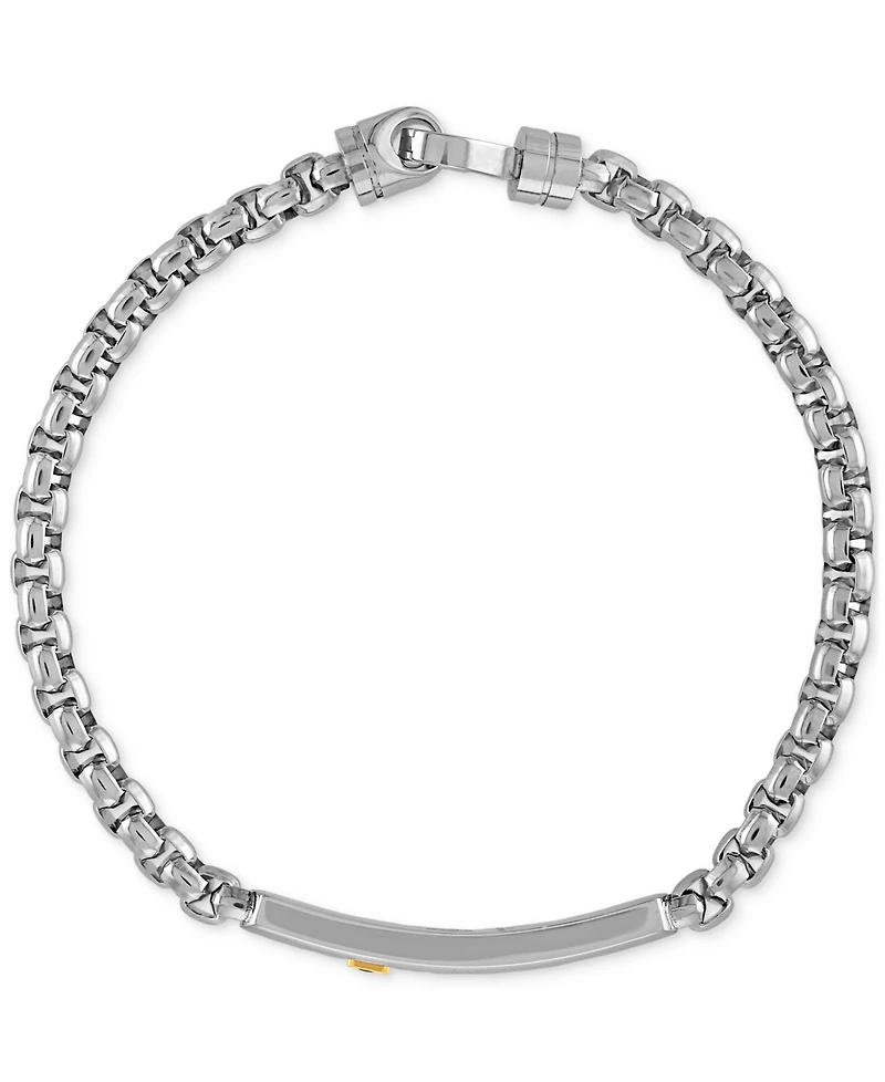 White & Black Diamond Bracelet (1/6 ct. t.w.) in Stainless Steel