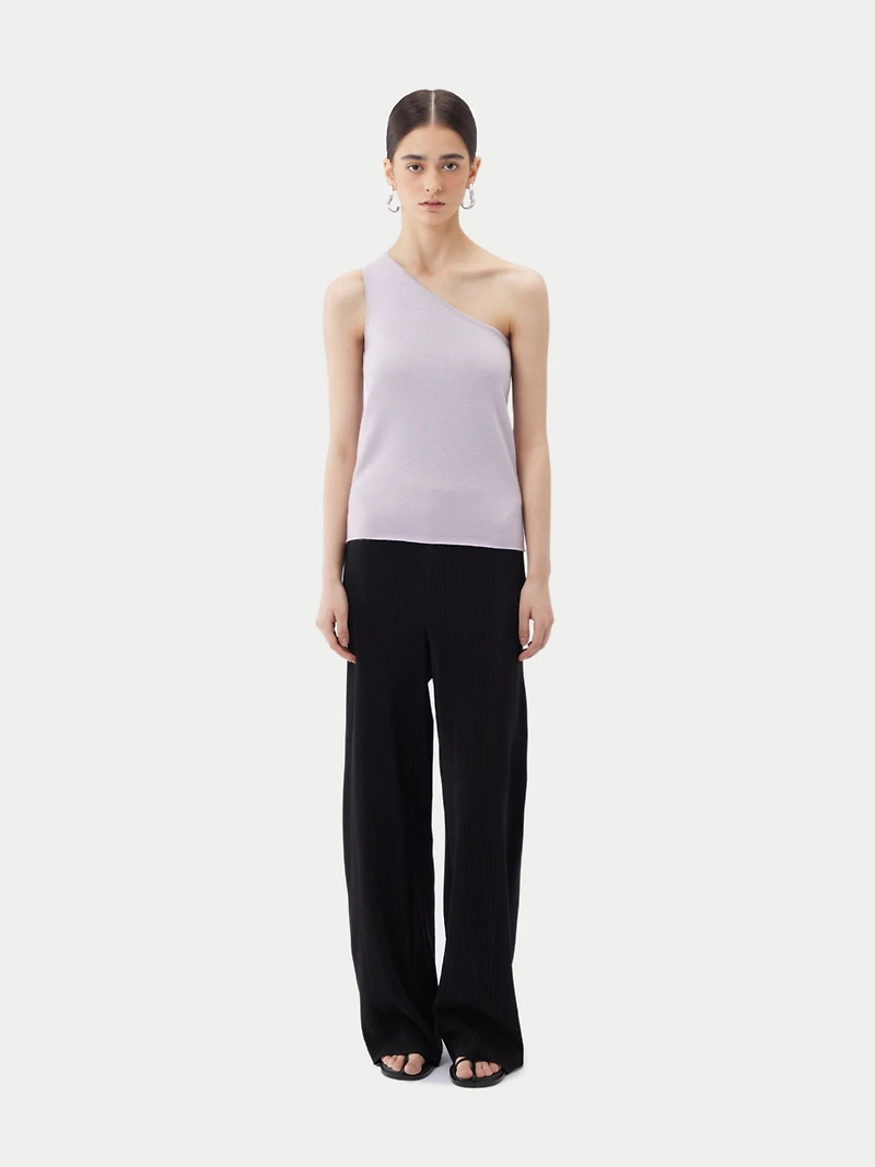 Gobi Cashmere Women's Silk Sleeveless Asymmetric Top