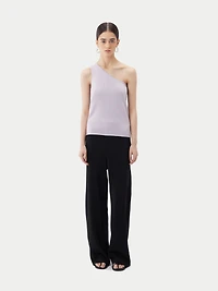 Gobi Cashmere Women's Silk Sleeveless Asymmetric Top