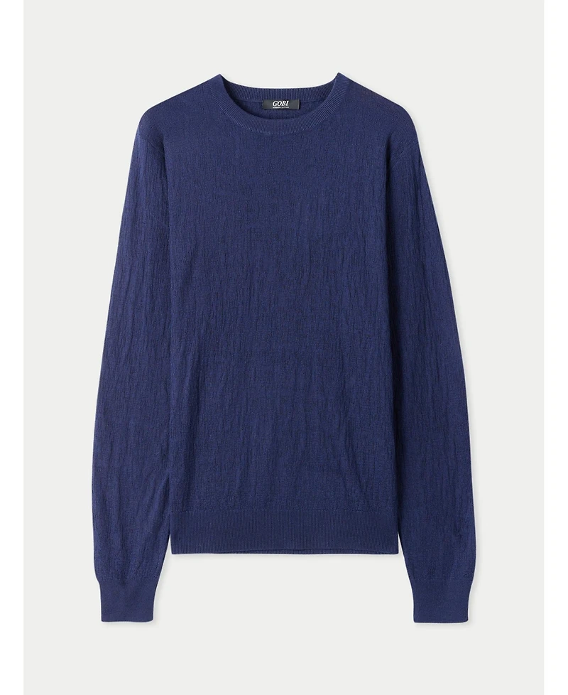 Gobi Cashmere Men's Lightweight Silk Textured Sweater