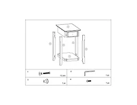 End Table Solid Wood – Perfect for Living Room, Bedroom, or Entryway