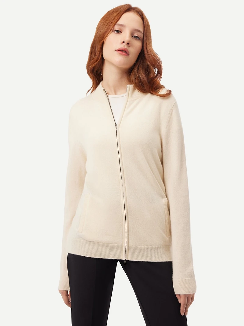 Gobi Cashmere Women's Full-Zip Cashmere Cardigan