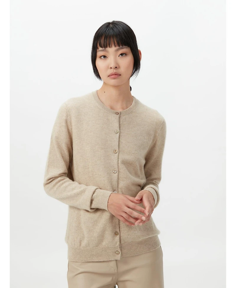 Gobi Cashmere Women's 100% Crew Neck Cardigan