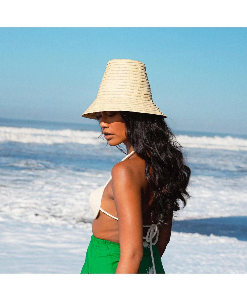 Brunna.co Margo Palm Straw Hat Beige
