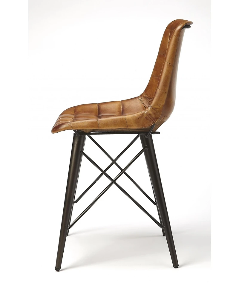 Faux Leather Tufted Side Chair for Dining Room or Office Seating