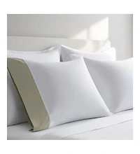 Cuff Pillowcase Set (Pair) - Luxury 608 Cotton Usa, Standard/Queen