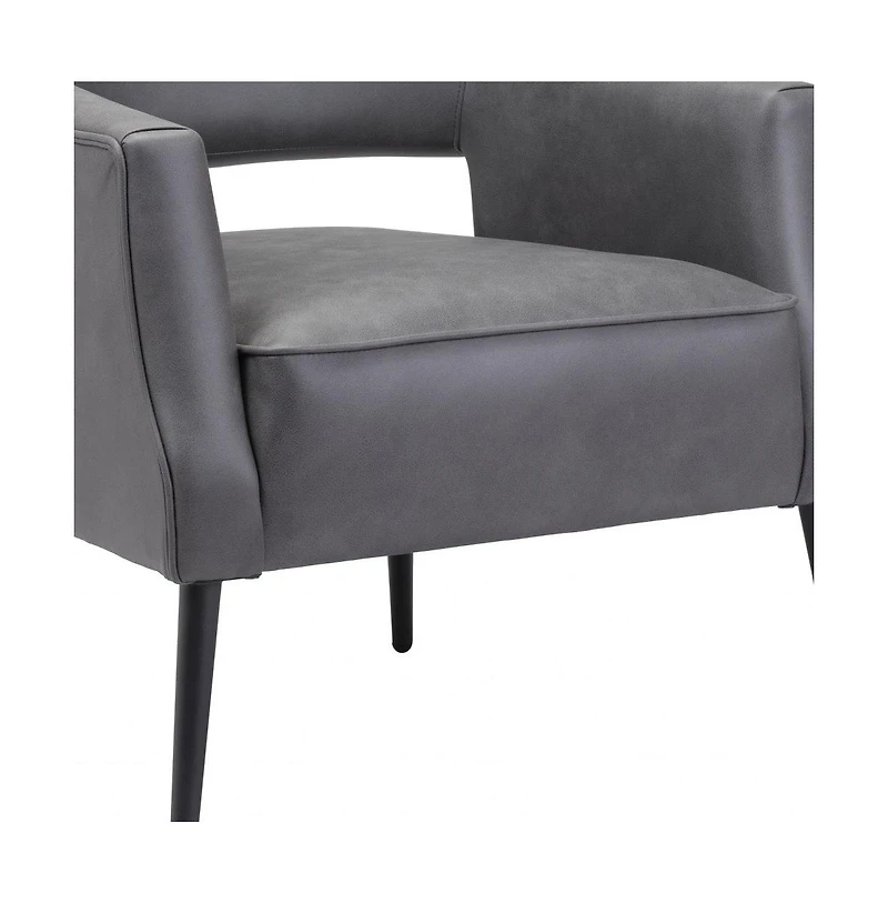 Faux Leather and Gold Armchair for Stylish Living Room or Office Decor