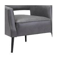 Faux Leather and Gold Armchair for Stylish Living Room or Office Decor