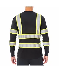 Smith's Workwear Men's Long Sleeve High-Visibility Reflective Safety Tee