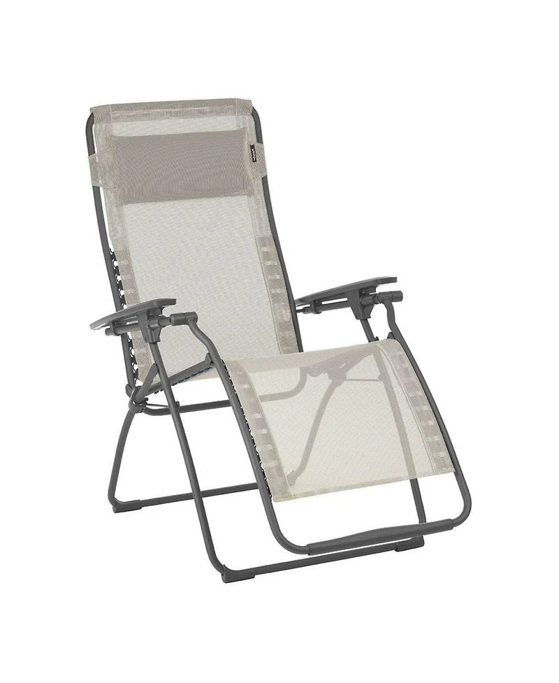 Lafuma Futura Zero Gravity Outdoor Steel Lawn Recliner Chair, Seigle (2 Pack)