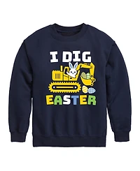 Hybrid Toddler Boys I Dig Easter Graphic Fleece Sweatshirt