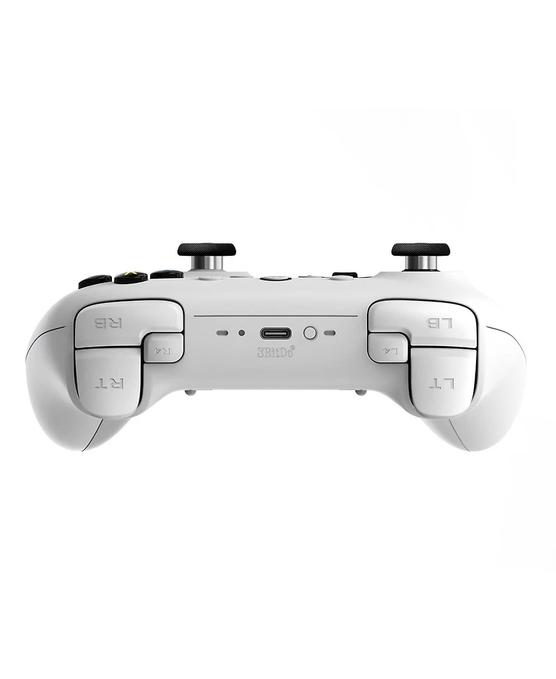 8BitDo Ultimate 2 Bluetooth Wireless Controller with Hall Effect Triggers, Tmr Joysticks and Integrated Charging Dock - White - 81HE01