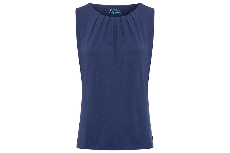 Olsen Women's Shell with Pleated Neckline