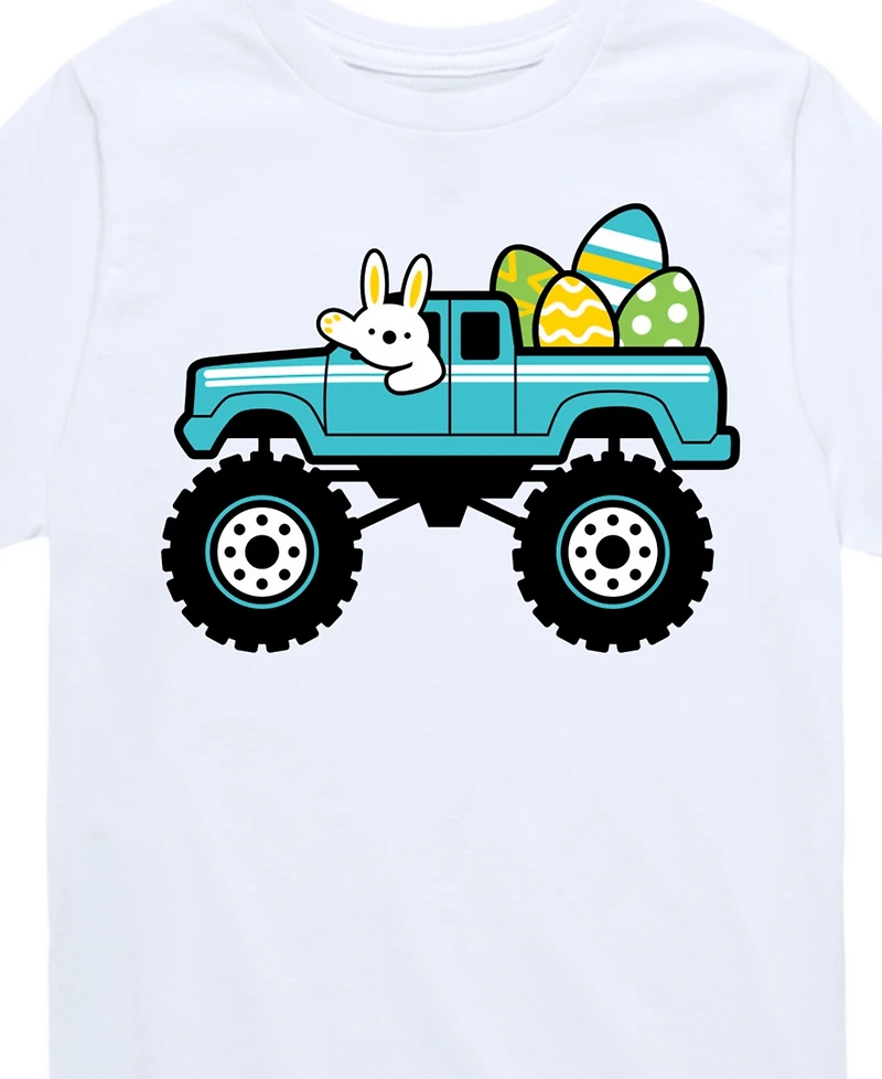 Hybrid Big Boys Easter Bunny Monster Truck Graphic T-Shirt