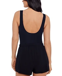 ShapeSolver Sport by Mimi Flamingo Women's Scoop-Neck Runaround Swimsuit