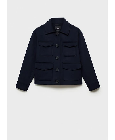 Mango Women's Pockets Detail Wool-Blend Jacket