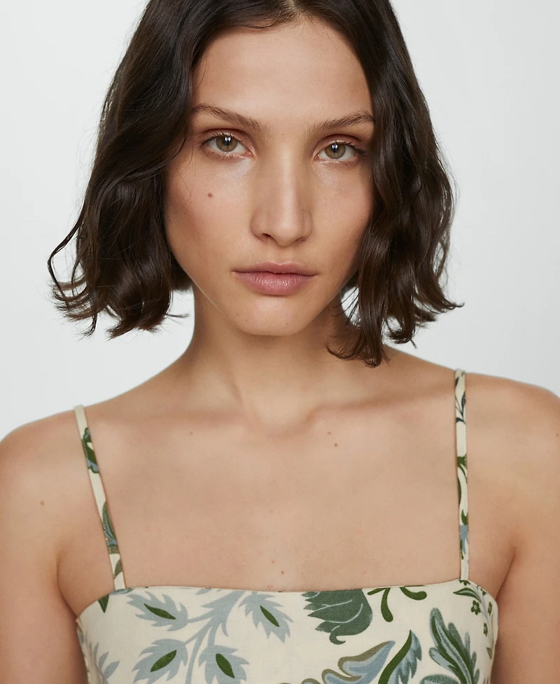 Mango Women's Printed Bow Jumpsuit