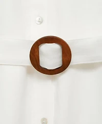 Mango Women's Linen Shirt Dress