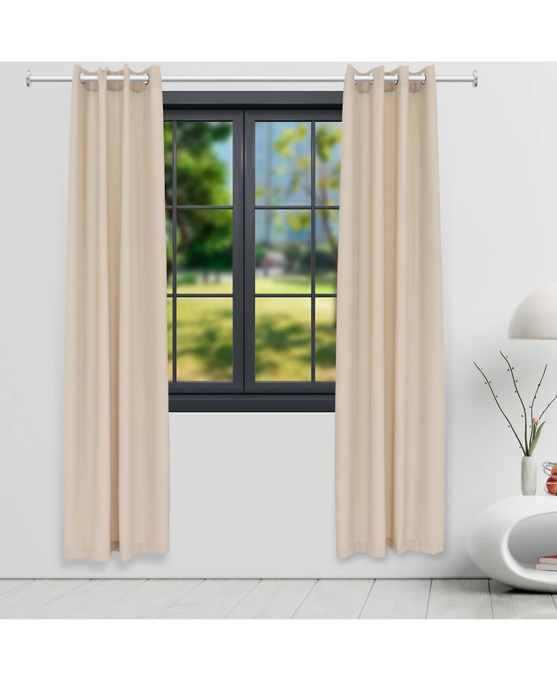 Simple Styles Indoor/Outdoor Curtain Panels with Grommet Tops