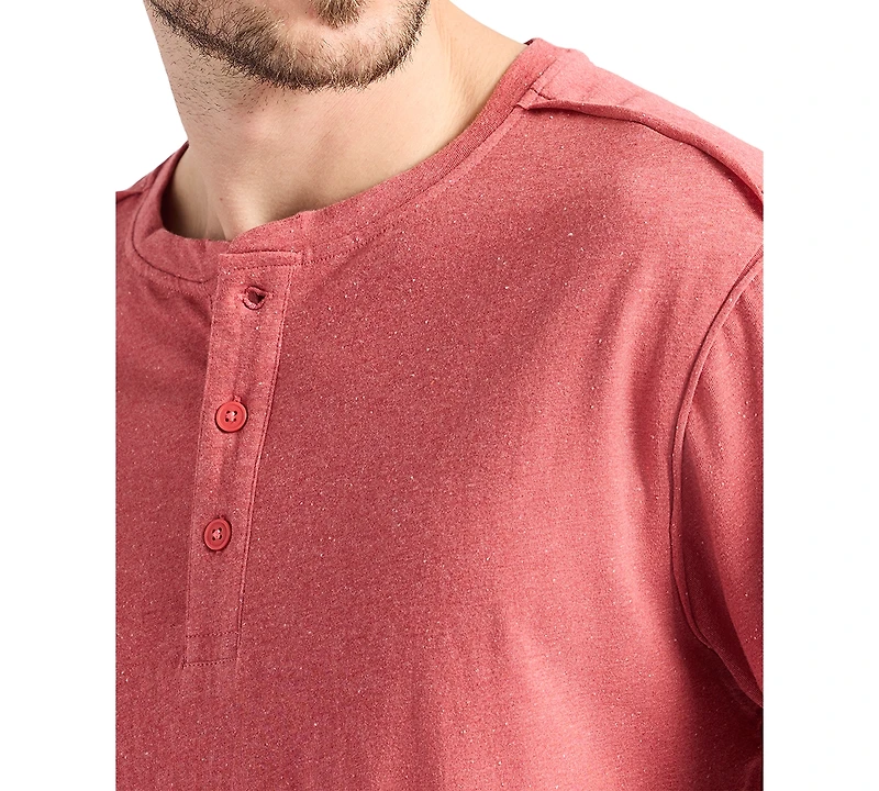 Men's Kitform Short Sleeve Speckled Jersey Henley
