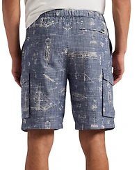 Men's Relaxed-Fit Halten Nautical Graphic Cargo Shorts