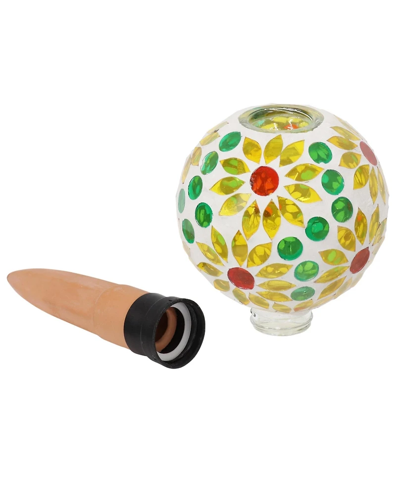 Glass Mosaic Watering Globe for Plants and Flowers