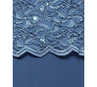 Alex Evenings Women's Lace-Bodice Gown