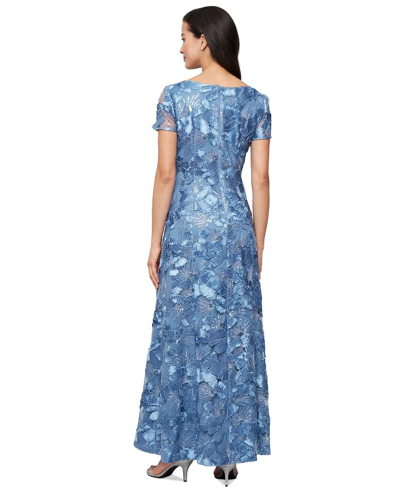 Alex Evenings Petite Embellished Lace Gown