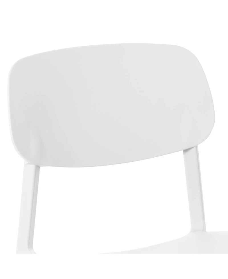 Modern Stackable Polypropylene Plastic Patio Dining Chair (Set of 2)