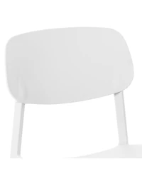 Modern Stackable Polypropylene Plastic Patio Dining Chair (Set of 2)