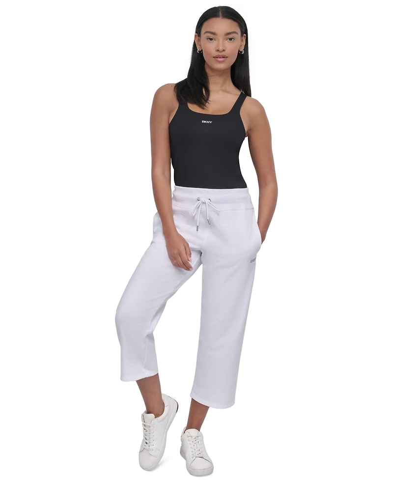 Dkny Sport Women's Studded-Logo Cropped Pants