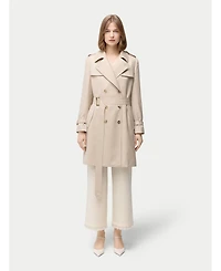 Gobi Cashmere Women's Double Breasted Cashmere Trench Coat