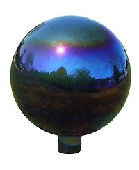 Indoor/Outdoor Reflective Mirrored Surface Garden Gazing Globe Ball with Stemmed Bottom and Rubber Cap