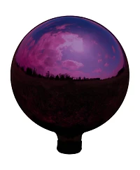 Indoor/Outdoor Reflective Mirrored Surface Garden Gazing Globe Ball with Stemmed Bottom and Rubber Cap - 10" Diameter
