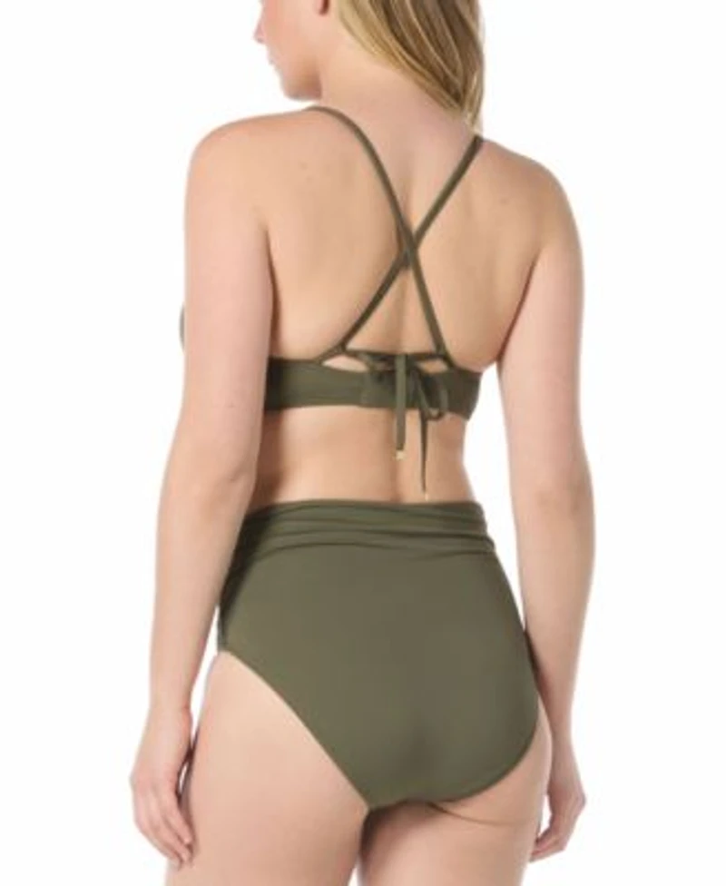 Coco Reef Womens Dynamic Keyhole Scoop Neck Bikini Top Impulse High Waist Bikini Bottoms